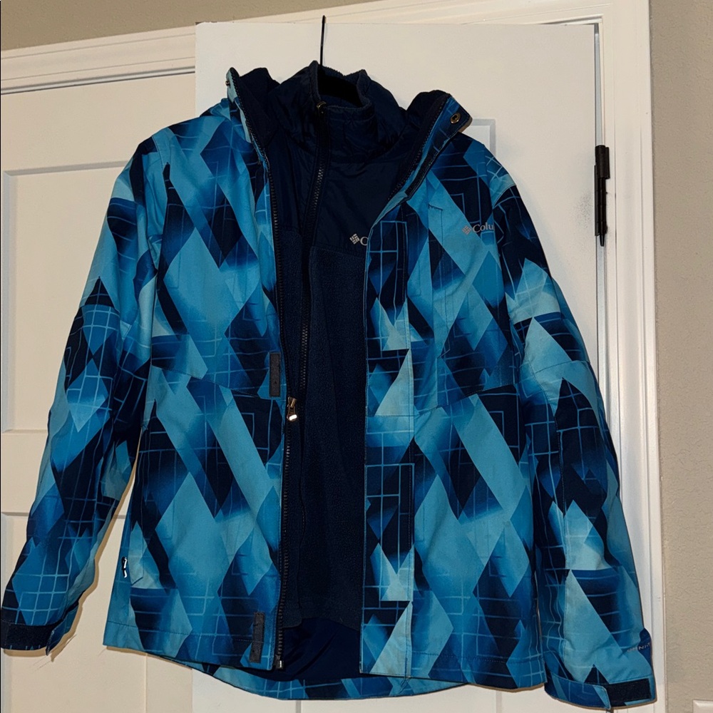 Columbia Youth Boys Patterned Fleece Interchange Jacket